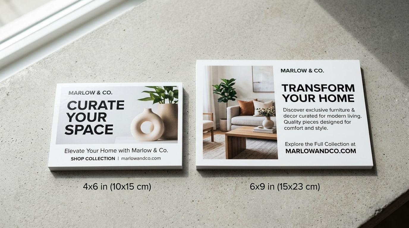 4x6 vs 6x9 postcards: which size for which use