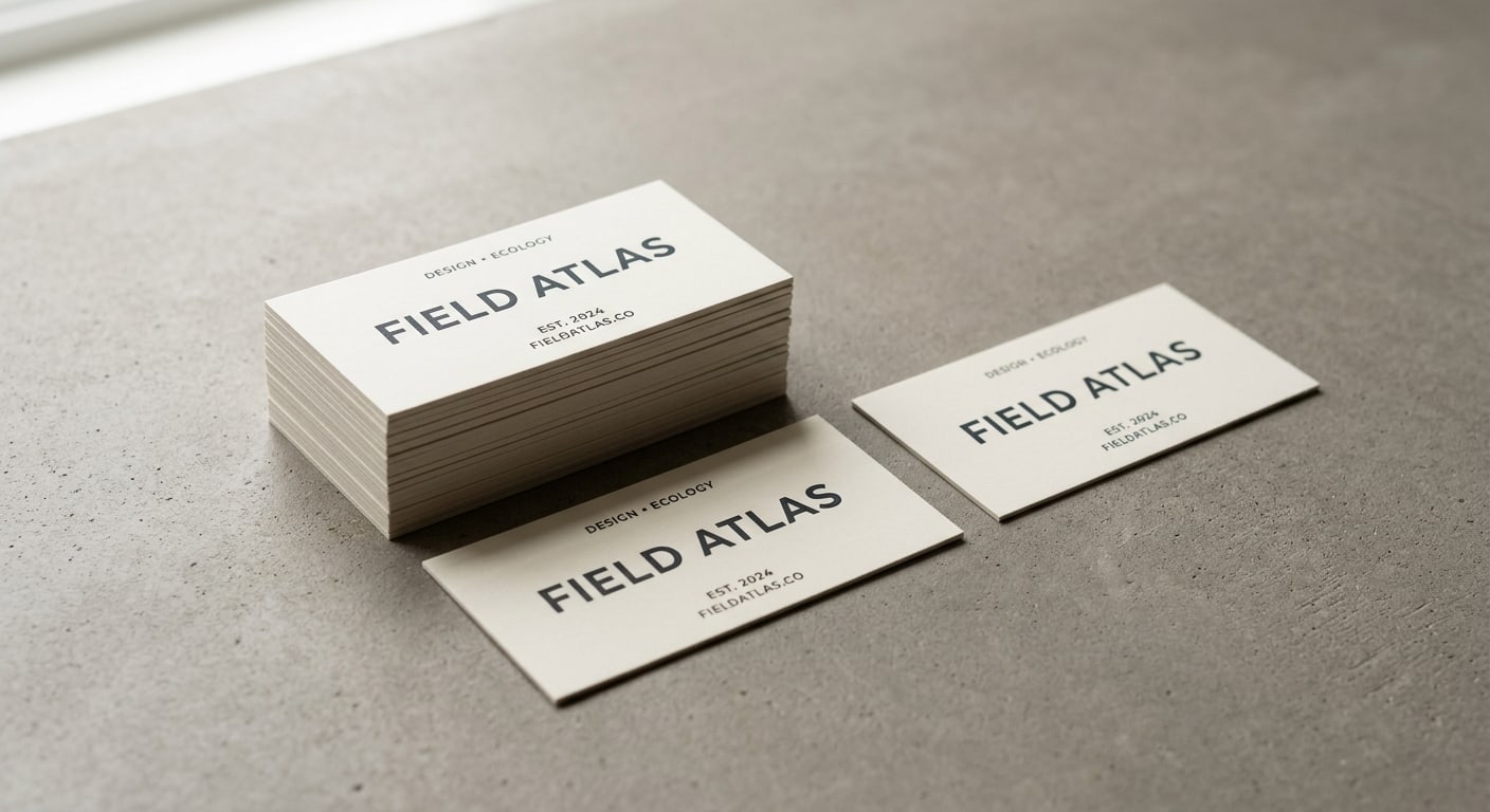 Slim business cards: when the half-height 1.75" x 3.5" format actually works