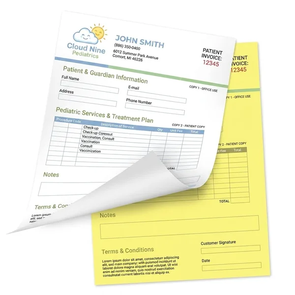 2-part NCR Forms w Variable Numbering