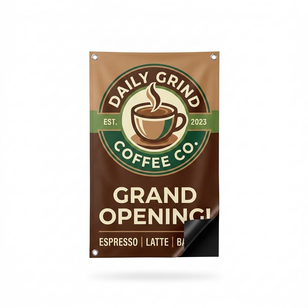 15oz Single Sided Blockout Banner