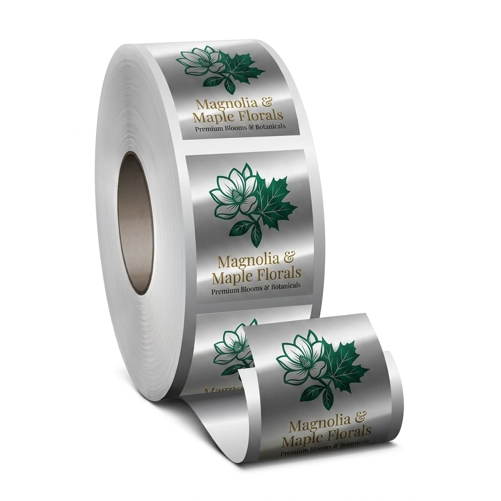 Bright Silver Roll Labels
