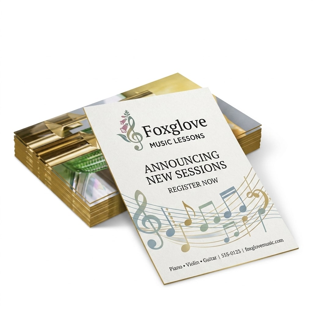 Painted Edge Announcement Cards