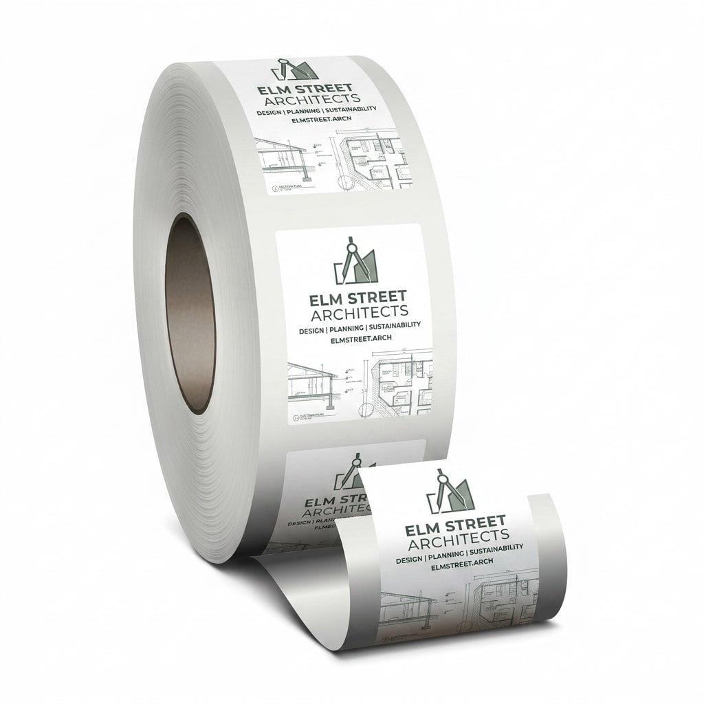 White BOPP Roll Labels